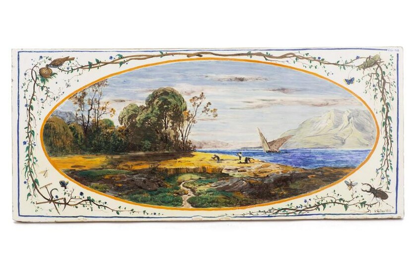 Auguste Louis VEILLON (1834-1890) "Bord de lac"