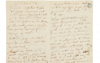 BAUDELAIRE, Charles (1821-1867) Lettre autographe signée à son demi-frère Alphonse