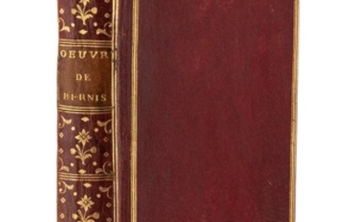 BERNIS (Cardinal de). Œuvres complètes. 2 tomes en 1 vol. in-12 plein maroquin rouge