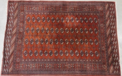 BOUKHARA Wool carpet with knotted stitches and medallions...