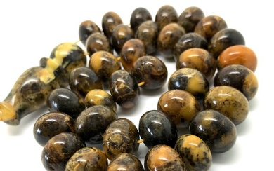 Baltic amber misbaha tesbih prayer beads rosary 14mm - Amber