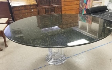 Barry Richman Lucite and marble table.