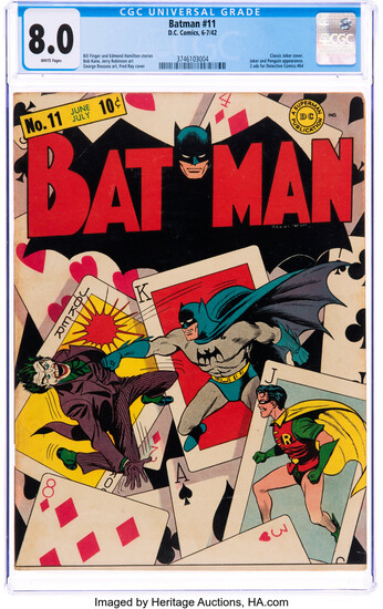 Batman #11 (DC, 1942) CGC VF 8.0 White pages....