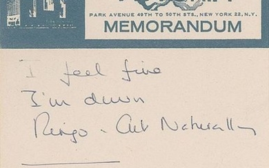 Beatles 1965 Ed Sullivan Show Handwritten Set List