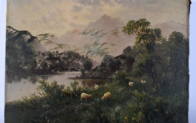 British School (19th Century) Oil on canvas, Sheep. 40