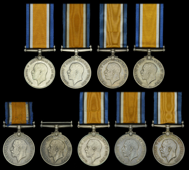 British War Medal 1914-20 (9) (Pte. M. C. Clark. S.A.M.C.; S/Sjt. H....