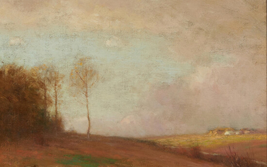 Bruce Crane (American, 1857-1937) Autumn Fields 16 x 20 in. (40.5 x 51.0 cm) framed 25 5/8 x 29 5/8 in.