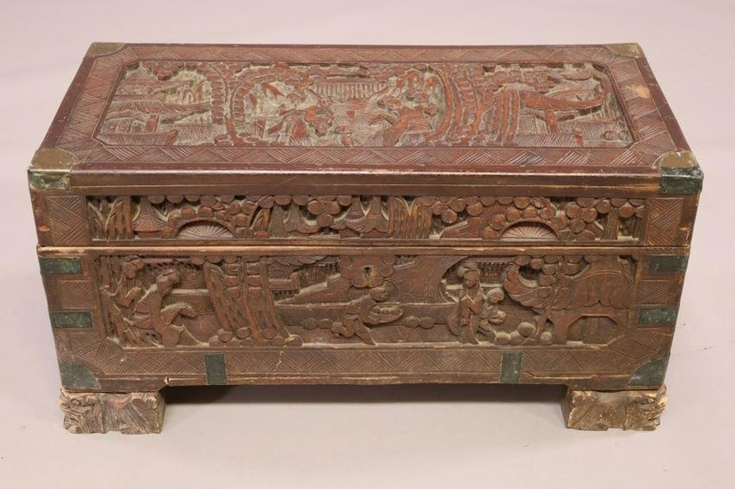 CARVED CHINESE CAMPHOR CHEST