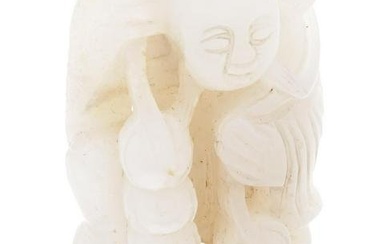 CHINESE SPIRIT HAND CARVED JADE FIGURINE AMULET