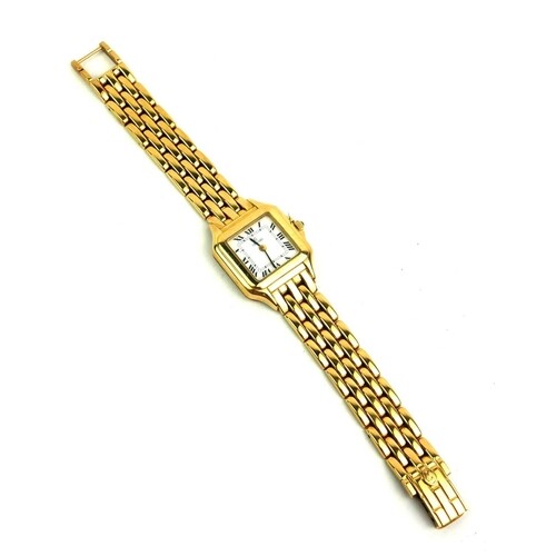 CONCORDE, PANTHERE DESIGN, A 14CT GOLD LADIES’ WRISTWATCH Ha...