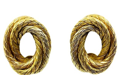 Carlo Weingrill Gold Swirl Earrings