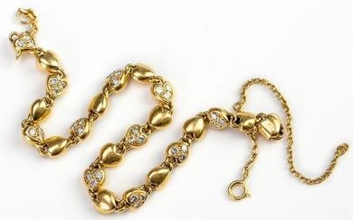 Cartier 18k Yellow Gold & Diamond Heart Bracelet