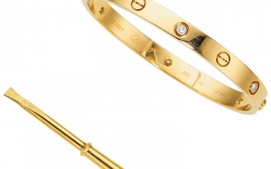 Cartier Diamond, Gold Bracelet Stones: Full-cut