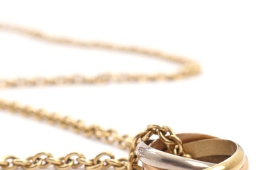 Cartier: ”Trinity”. An 18k tri-colour gold necklace. L. 42 cm. Weight app. 8.5 g. 1999.