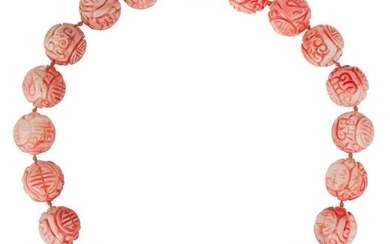 Carved Coral Necklace