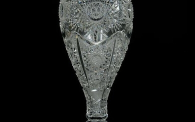 Chalice Vase, American Brilliant Cut Glass