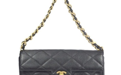 Chanel Black Caviar Chain Handbag