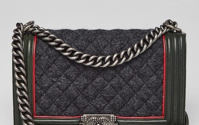 Chanel Multicolor Quilted Leather Wool