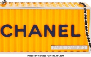 Chanel Runway Yellow Lucite Container Clutch wit