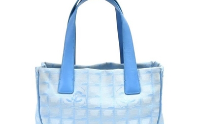 Chanel - Travel Line Light Blue JacquardTote bag