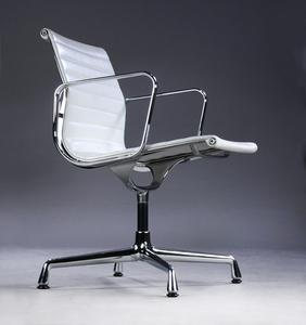 Charles Eames. Armchair, model EA-108 white leather