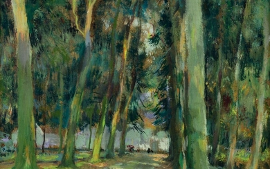 Charles Verbrugghe (1877-1974), 'Kerkhofdreef' in Bruges, 29 x 35,5 cm
