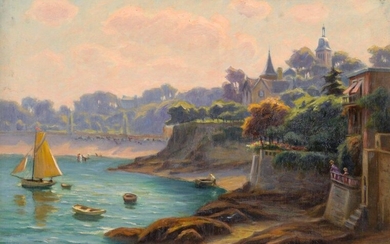 Charles WISLIN (1852-1932) Voiliers à Dinard...