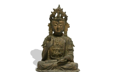 Chinese Bronze Seated Guanyin, Ming Dynasty