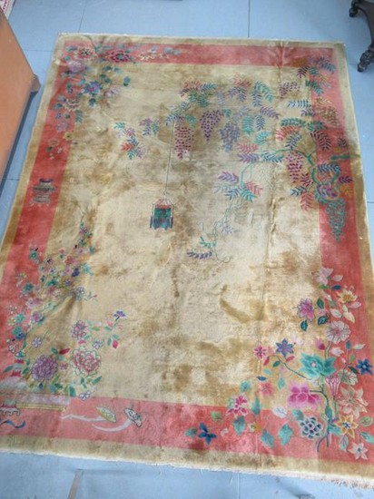Chinese Floral Decorated Rug