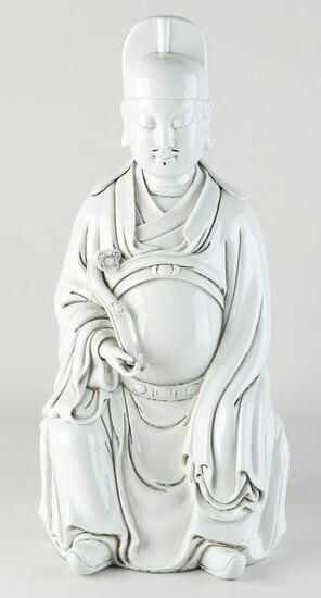 Chinese blanc de Chine statue, H 50.5 cm.