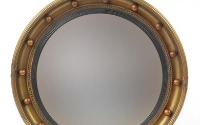 Circular gilt framed convex mirror, 47cm in diameter