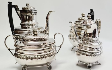 Coffee and tea service - .800 silver - Portugal - Early 19th century