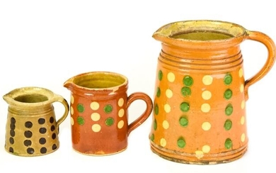 Collection Ceramic Polka Dot Glazed Pitchers