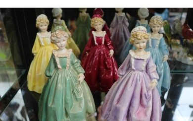 Collection of 5 Royal Worcester Grandmothers Dress figurines...