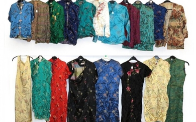 Collection of Circa 1930's and Later Chinese Brocade and Embroidered...
