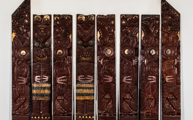Collection of Maori House Boards, Poupou