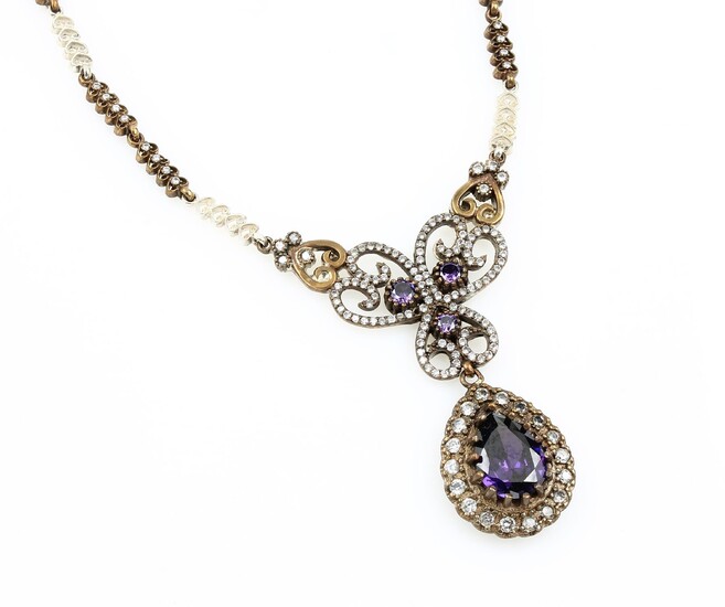 Costume jewellery necklace with fine rhine stones...