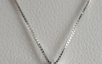 Crusado Gioielli - 18 kt. White gold - Necklace with pendant - 0.14 ct Diamond