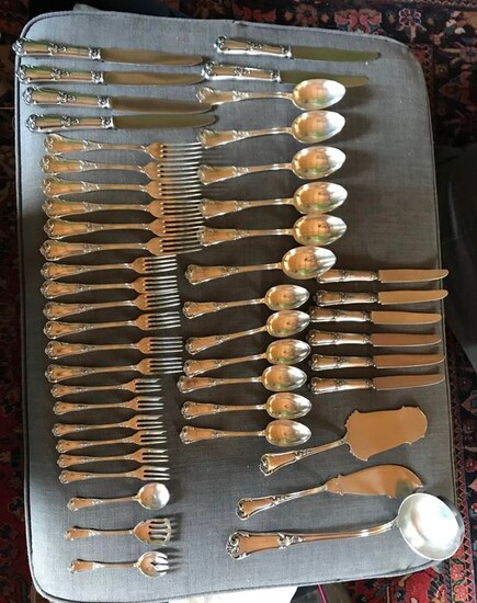 Cutlery set (48) - .800 silver - Italy - Mid 20th century