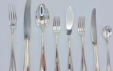 Cutlery set (77) - .800 silver - Lutz & Weiss - Germany - First half 20th century