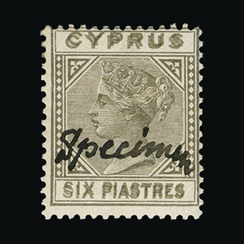 Cyprus : (SG 215 (S) var) 1882-86 6pi olive-grey, die I, wmk...