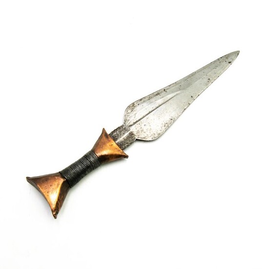 Dagger - Copper, Iron, Wood - Saka / Mongo - Congo DRC