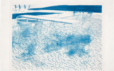 David Hockney, Lithograph of Water Made of Lines
