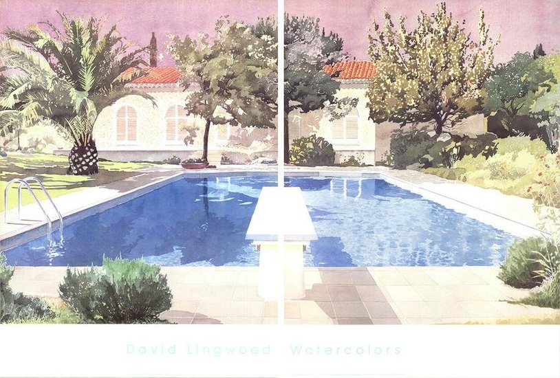David Lingwood - Watercolors (Diptych) - Offset Lithograph 32.5" x 48"