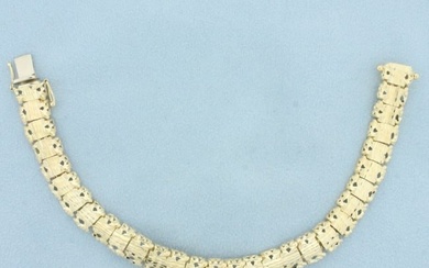 Diamond Cut Link Bracelet in 14k Yellow Gold