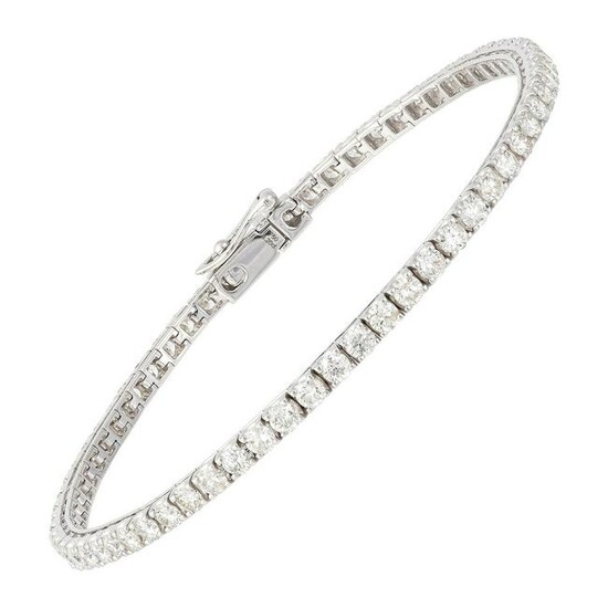 Diamond Tennis Bracelet 18k White Gold Diamond 3.83