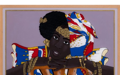 Djibril Fall Diene (né en 1968, Sénégal) Sans titre (Portrait de jeune femme), 2011