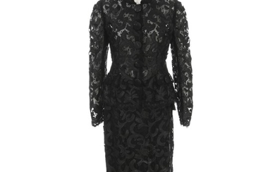 Dolce & Gabbana: A set consisting of a black blazer and a skirt. Size 46 (IT). (2)
