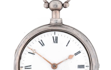 Dwerrihouse: A Silver Pair Cased Verge Pocket Watch, signed Dwerrihouse,...