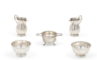 EIGHT ENGLISH AND CONTINENTAL STERLING SILVER TABLE ARTICLES